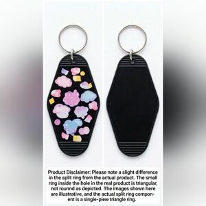 Handmade Kawaii Cloud UV Resin Motel Keychain Pastel Aesthetic Bag Charm ☁️✨